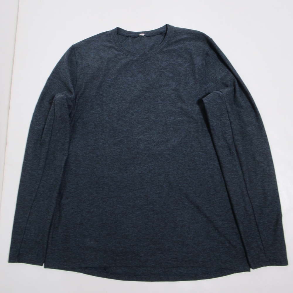 Lululemon Surge Warm Long Sleeve Heathered Nocturnal Teal / Black Size XL Rulu